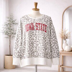 Iowa State Cyclones Leopard Print Sweatshirt Gameday Couture Medium